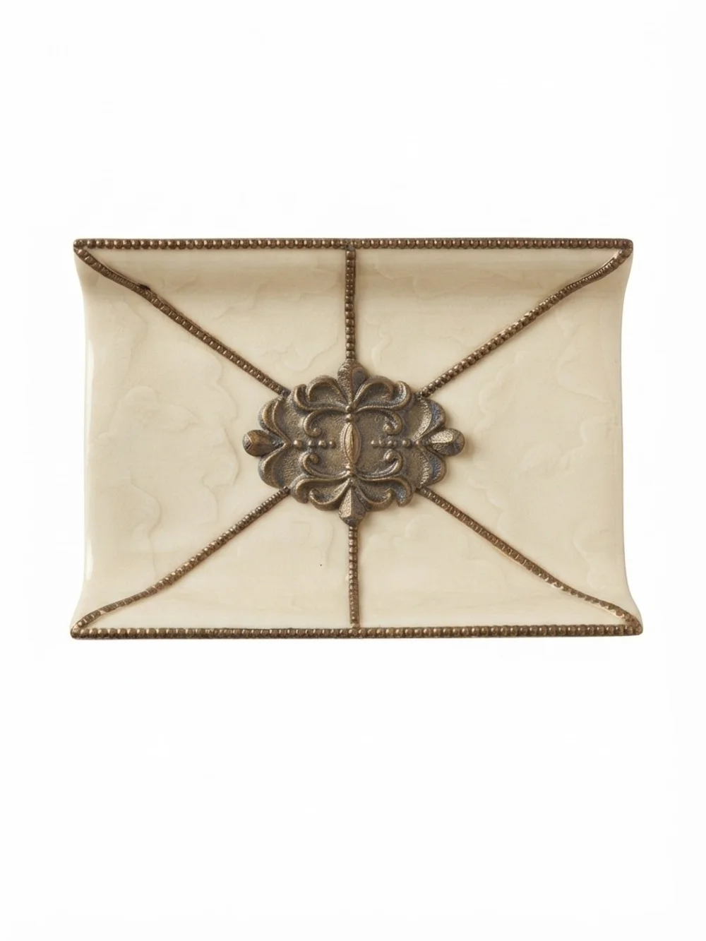 Vintage Croscill Romanza Guest Towel Holder Vanity Tray (0311)